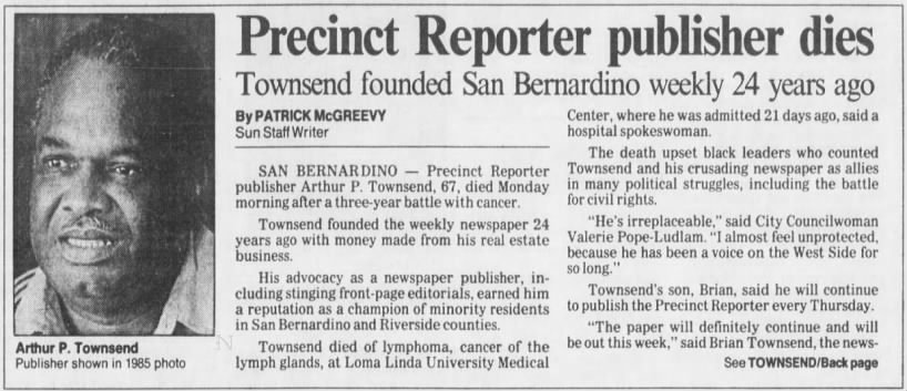 Precinct Reporter publisher dies