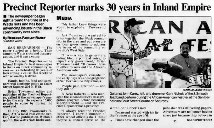 Precinct Reporter marks 30 years in Inland Empire