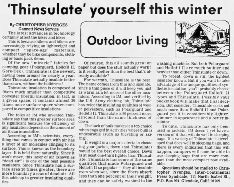 "'Thinsulate' Yourself This Winter"