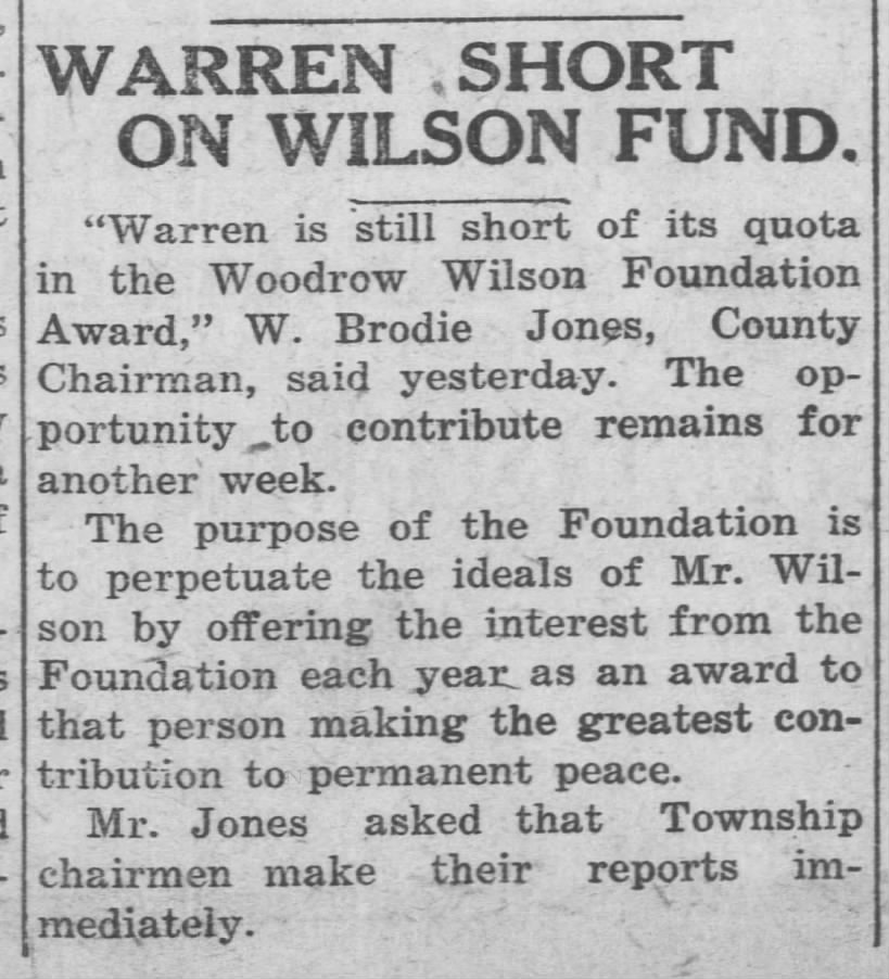 Warren Short on Wilson Fund