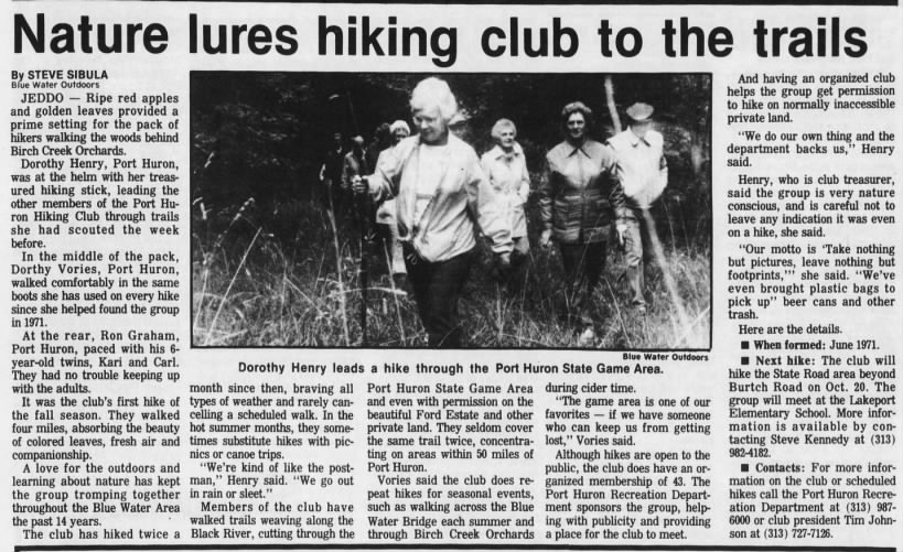 Nature Lures Hiking Club to the Trails/Steve Sibula
