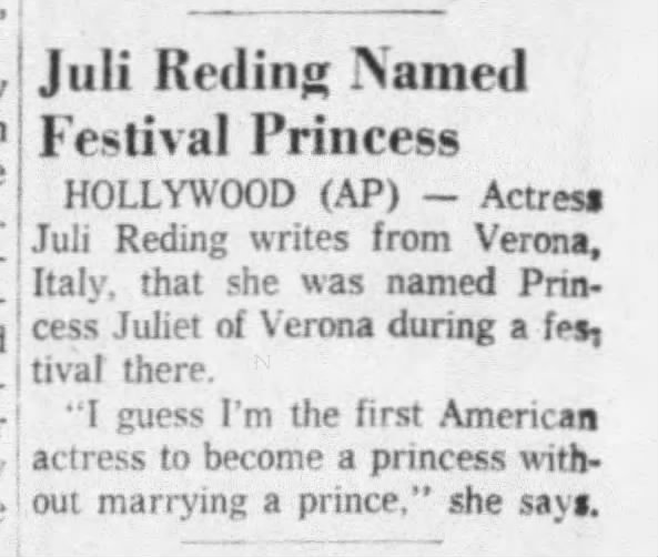 Juli Reding Named Festival Princess