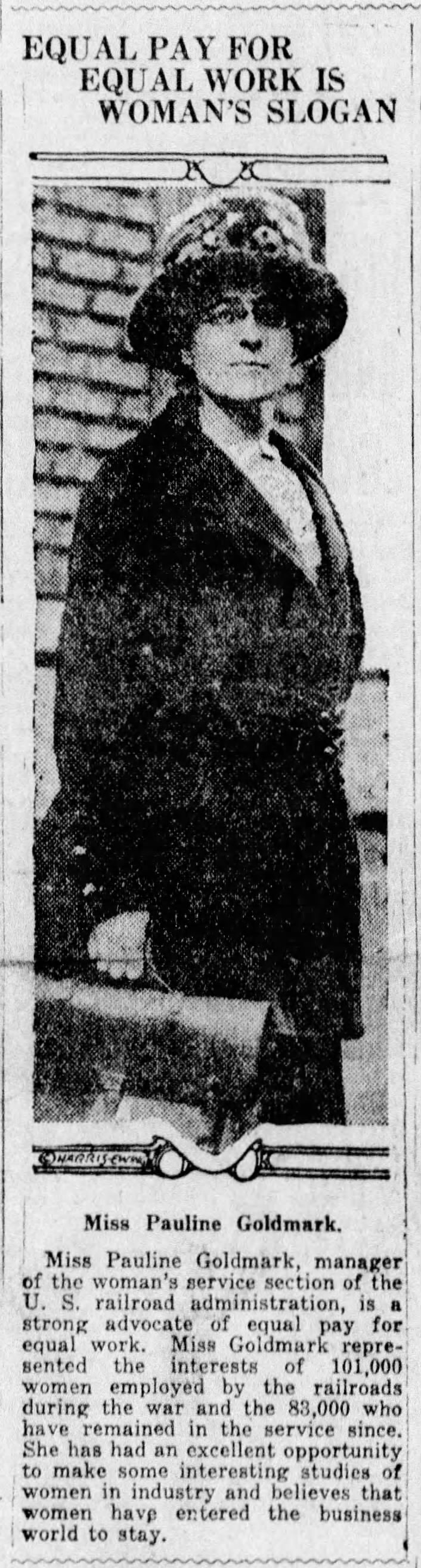 Pauline Goldmark 1919