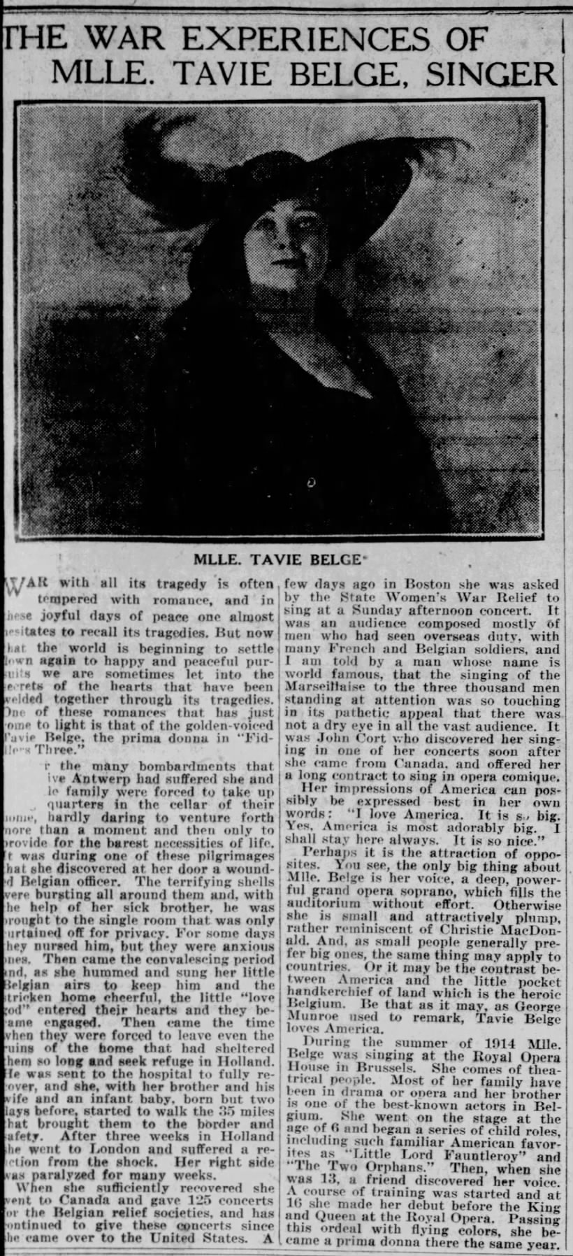 Tavie Belge 1919