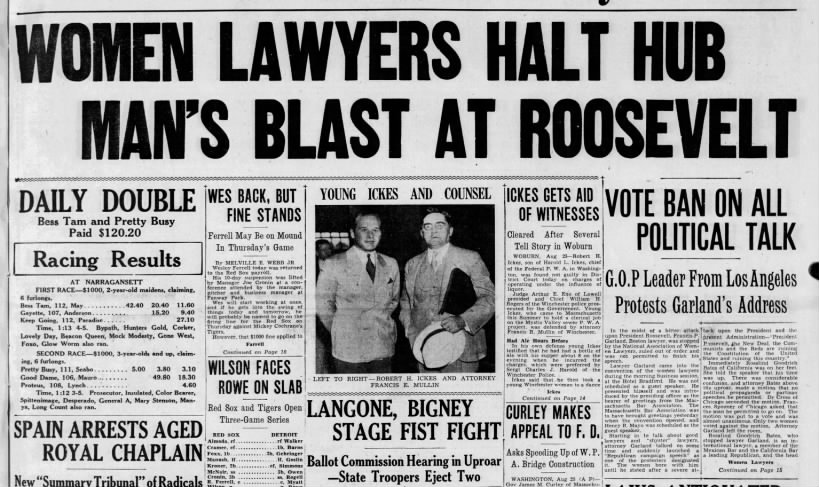 Women Lawyers Halt Hub Man's Blast at Roosevelt