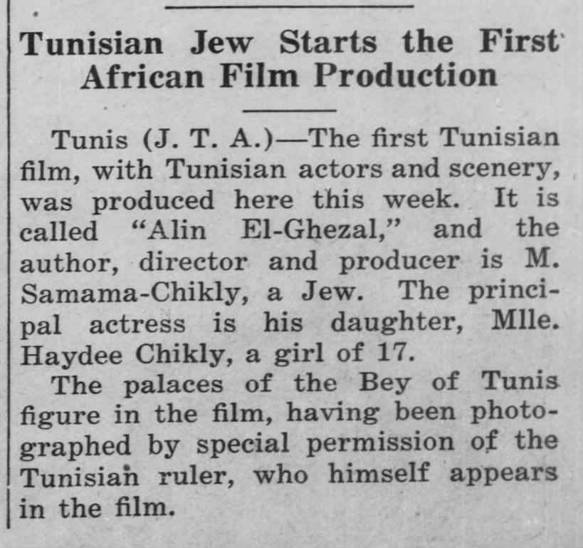 Albert Samama Chikly, Tunisian filmmaker (1924).