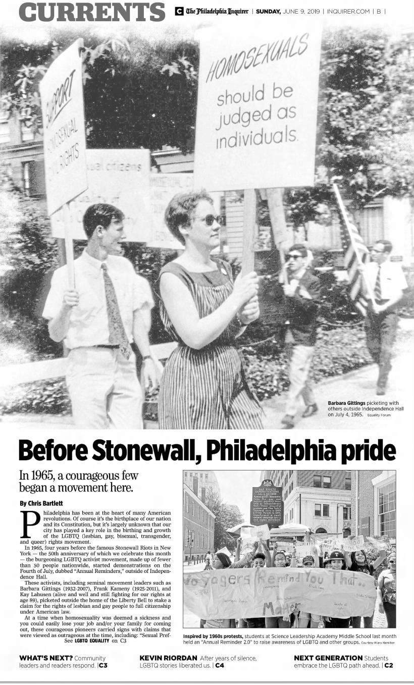 Before Stonewall, Philadelphia pride/Chris Bartlett