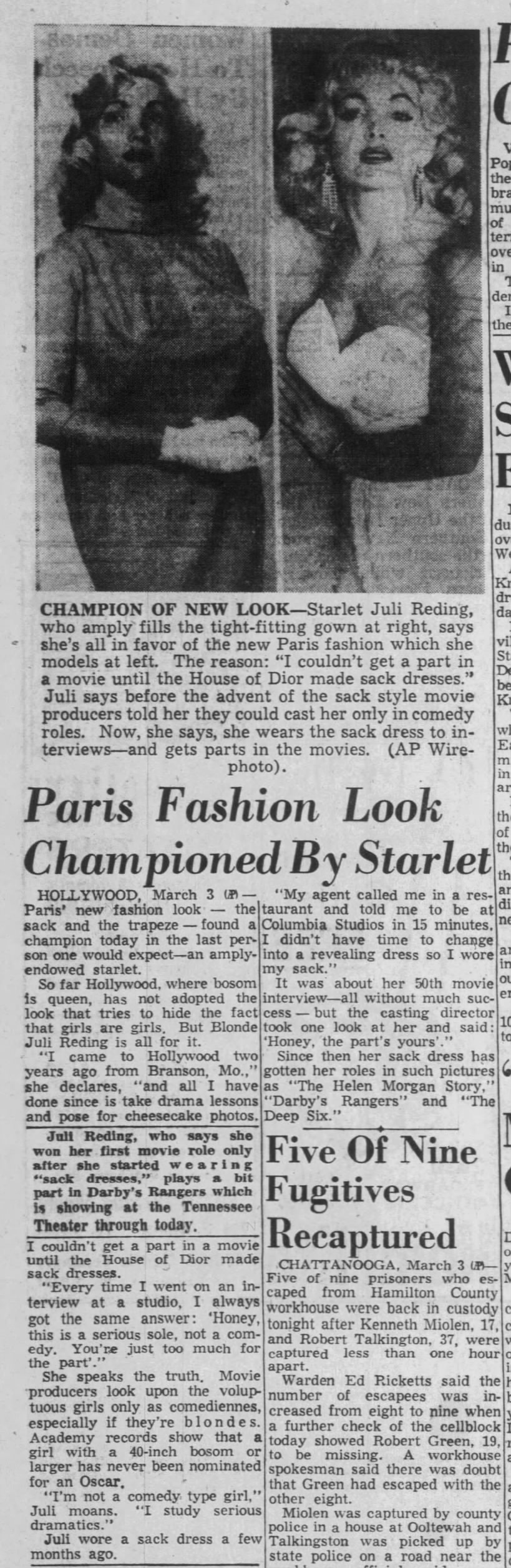 Paris Fashion Look Championed by Starlet
