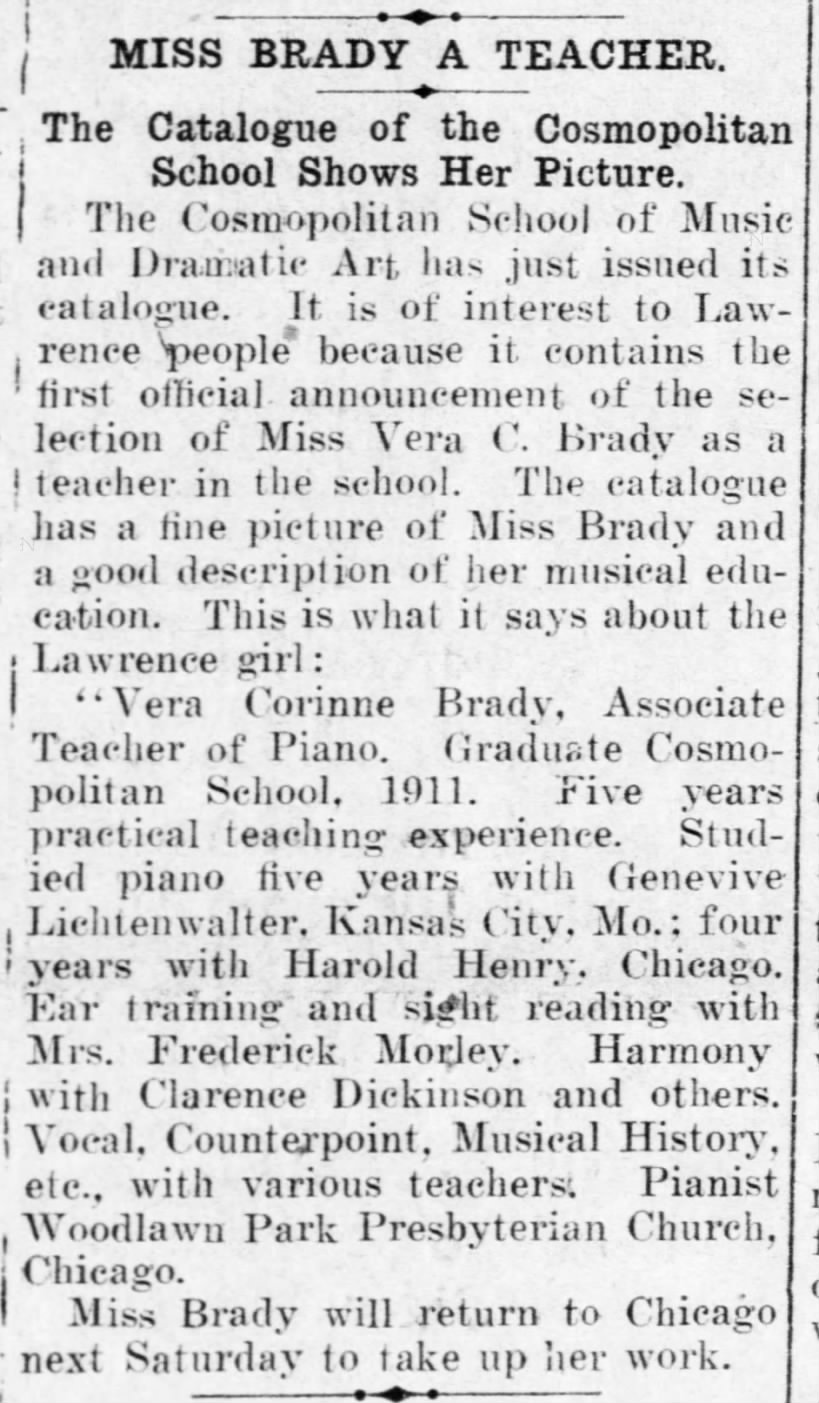 Vera Brady Shipman 1911