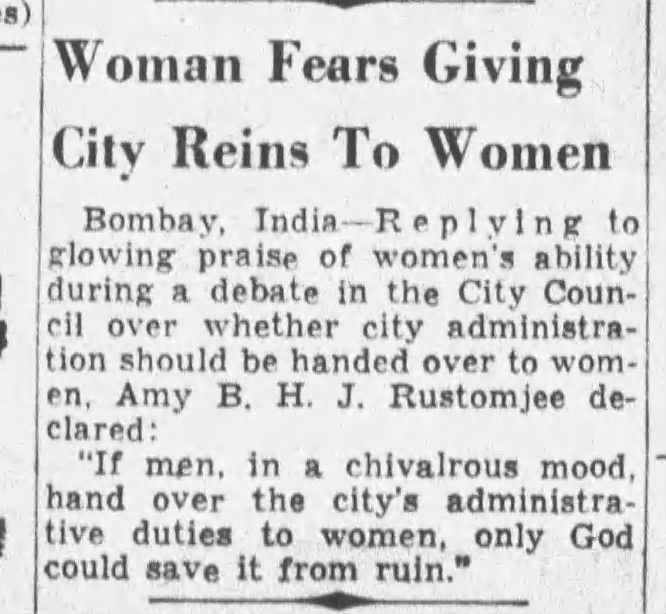 Woman Fears Giving City Reins to Women