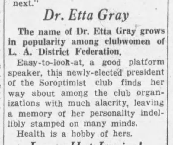 Dr. Etta Gray