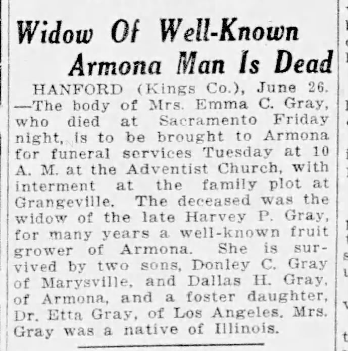 Widow of Well-known Armona Man is Dead