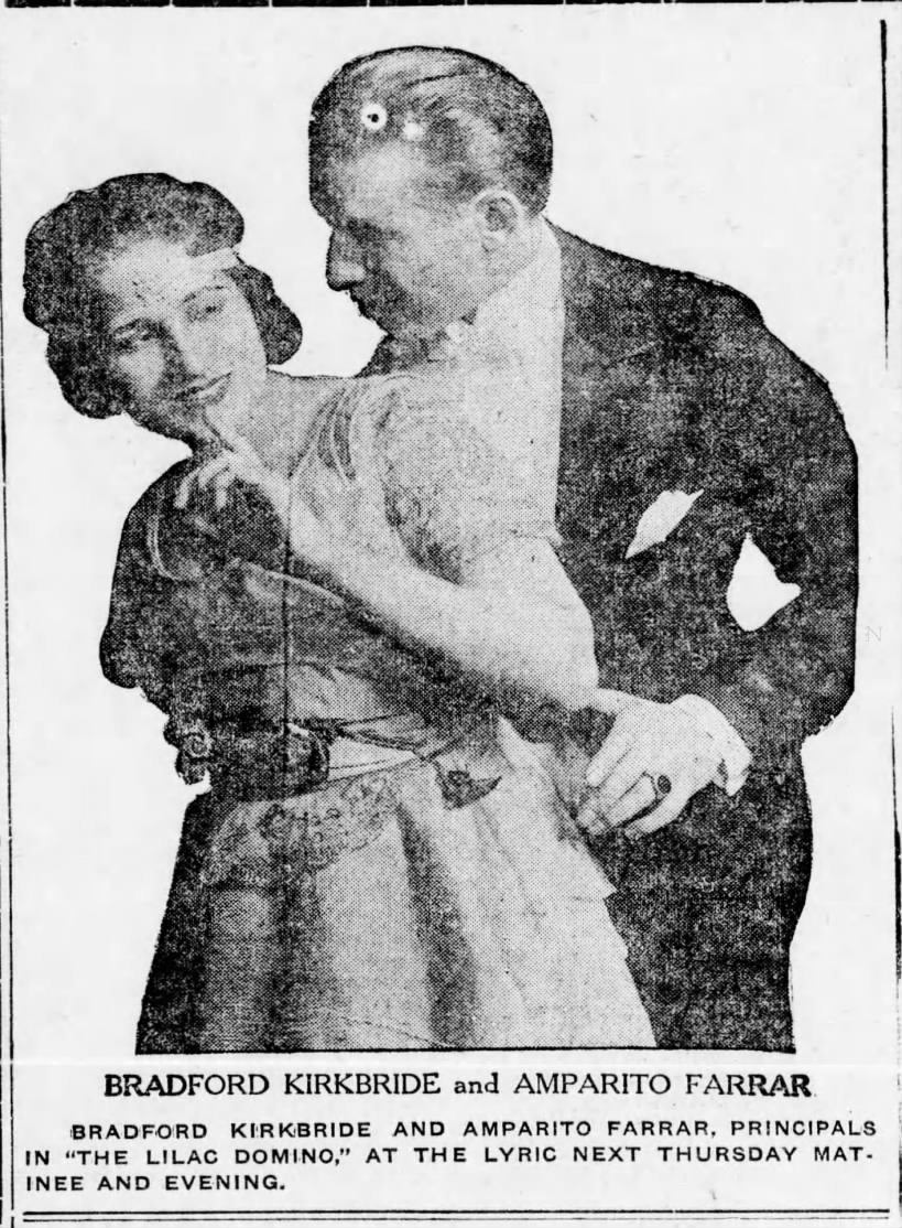 Amparito Farrar and Bradford Kirkbride in the Lilac Domino (1916)