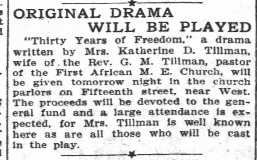 Thirty Years of Freedom by Katherine D. Tillman (1908)