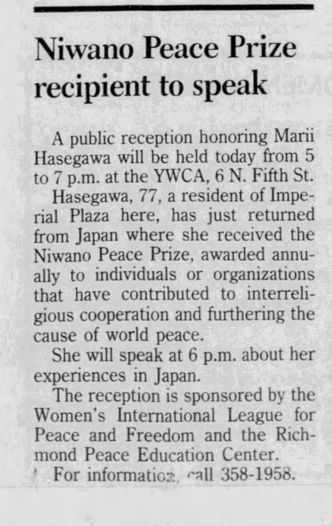 Niwano Peace Prize Recipient to Speak