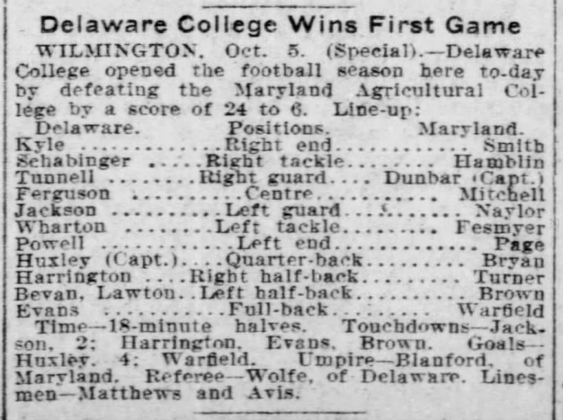 Delaware College Wins First Game
