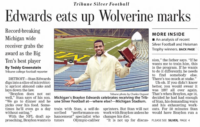 Tribune Silver Football: Edwards eats up Wolverine marks