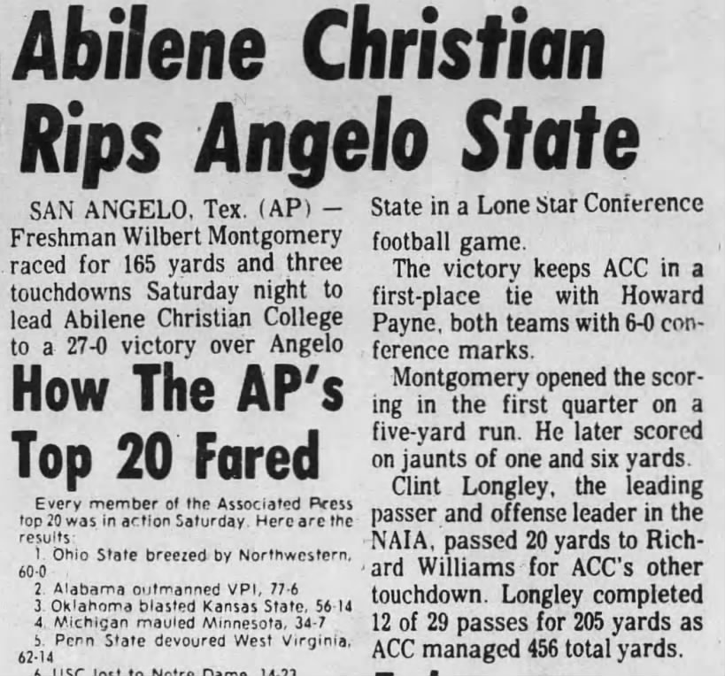 Abilene Christian Rips Angelo State