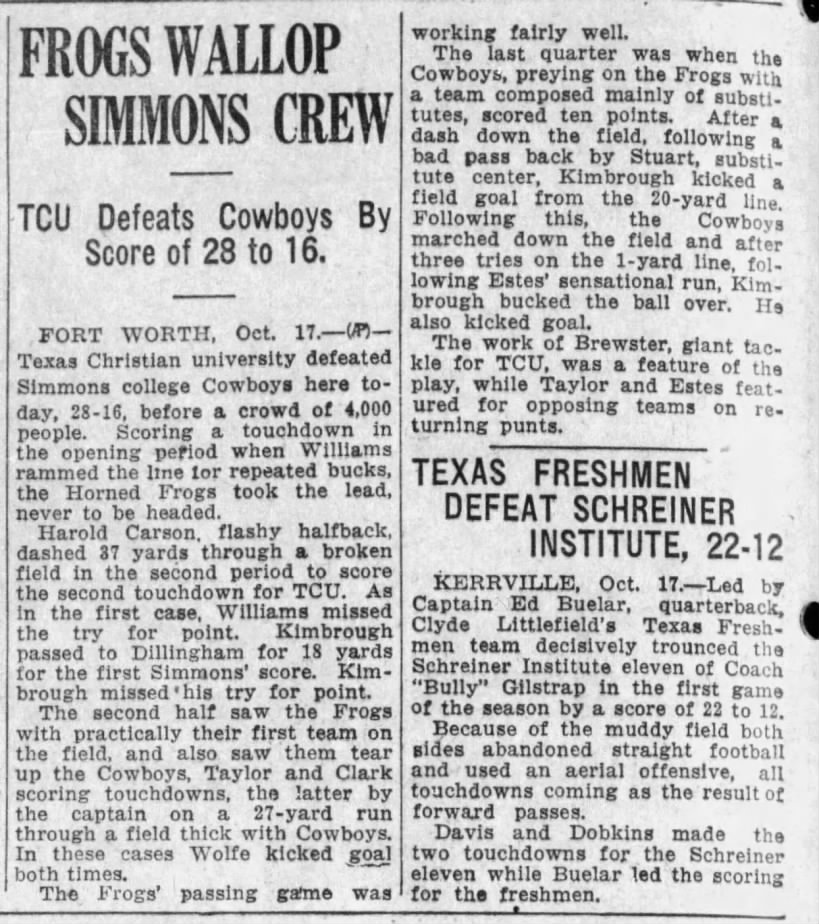 Frogs Wallop Simmons Crew