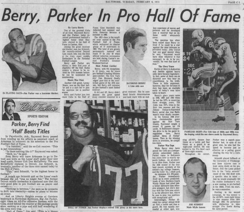 Berry, Parker In Pro Hall Of Fame