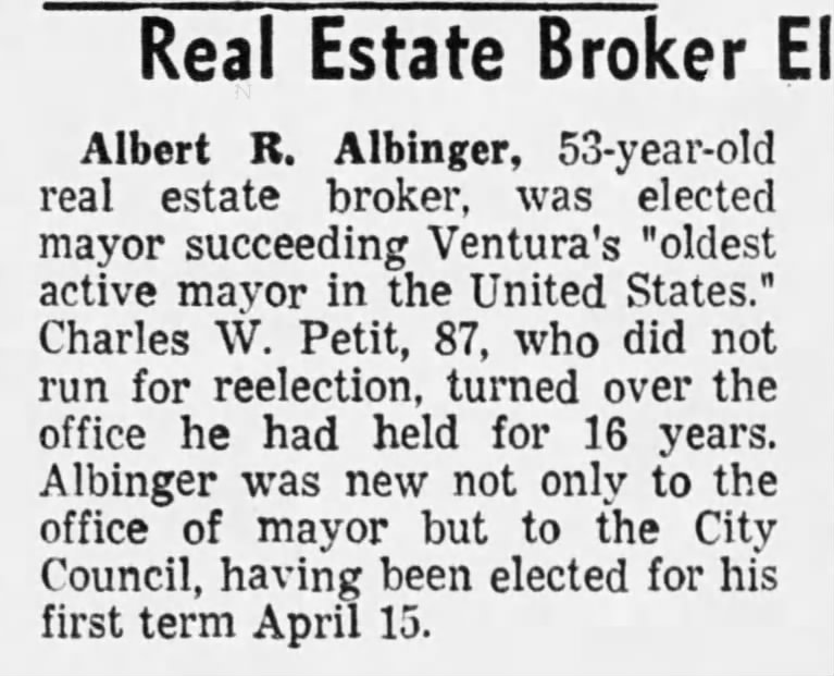 Real Estate Broker Elected Ventura Mayor
