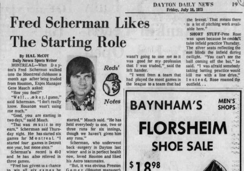 Fred Scherman Likes The Starting Role