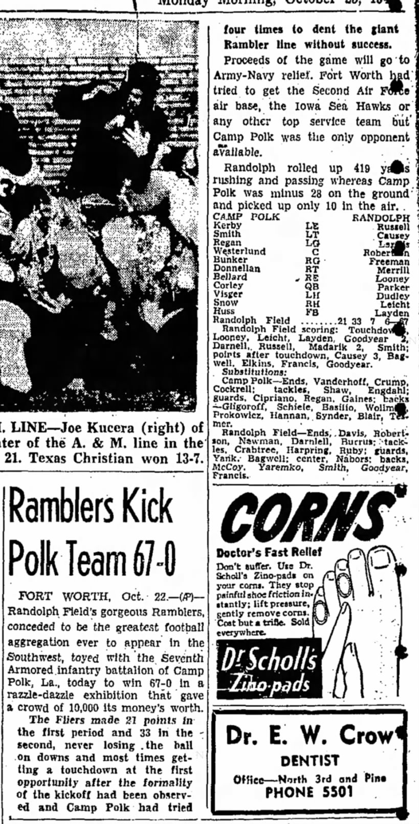 Ramblers Kick Polk Team 67-0