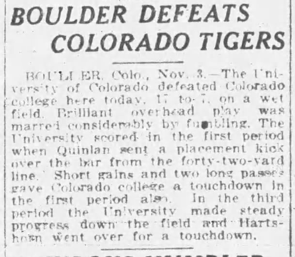 Boulder Defeats Colorado Tigers