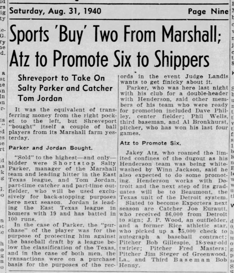 Sports 'Buy' Two From Marshall