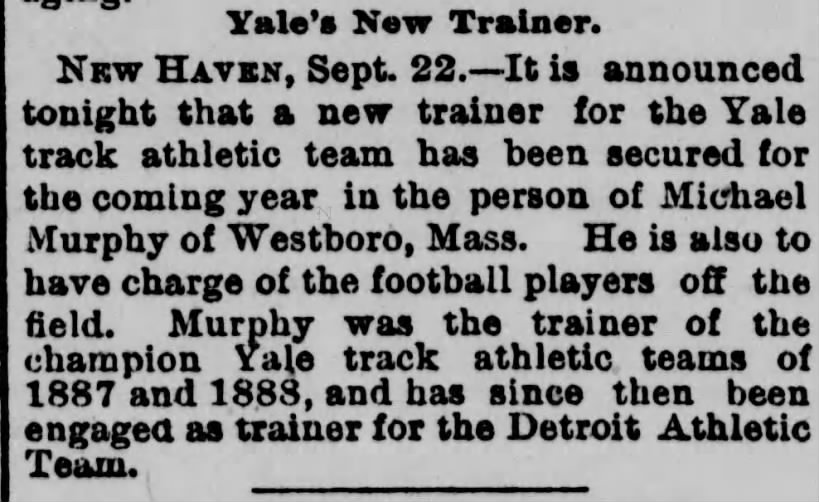 Yale's New Trainer