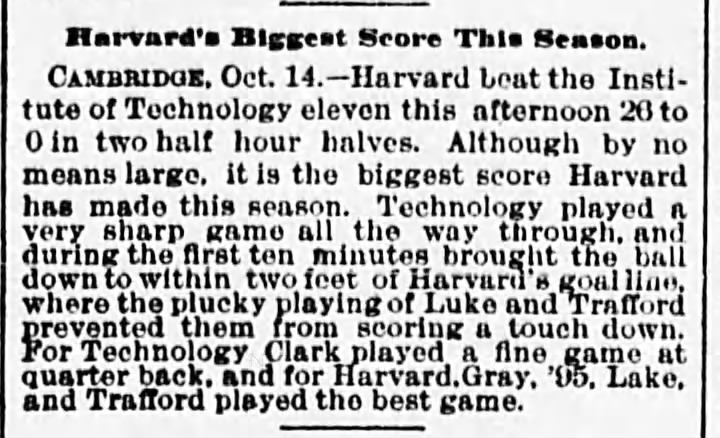 Harvard's Biggest Score This Season