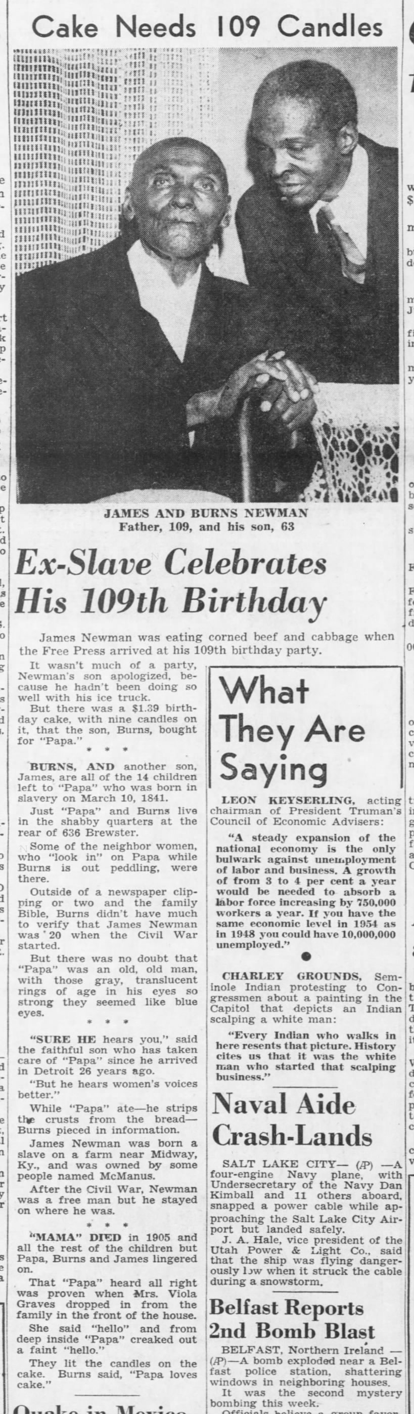Ex Slave Celebrates His 109th Birthday