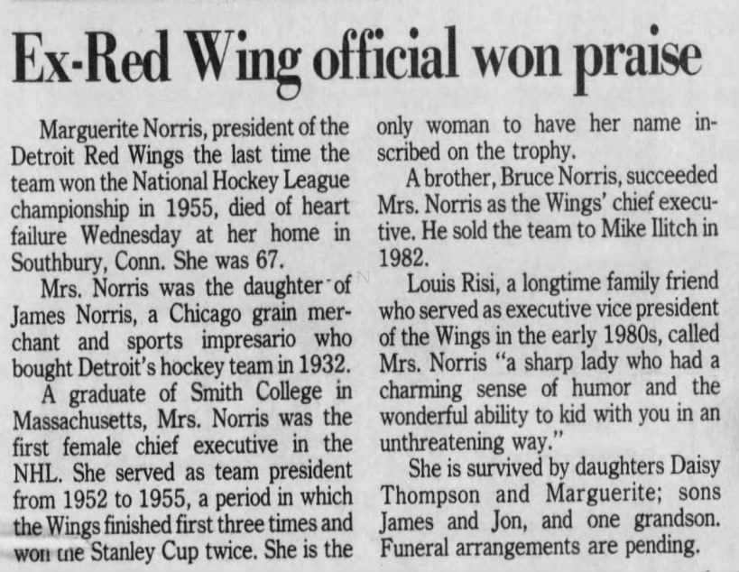 Ex-Red Wing official won praise