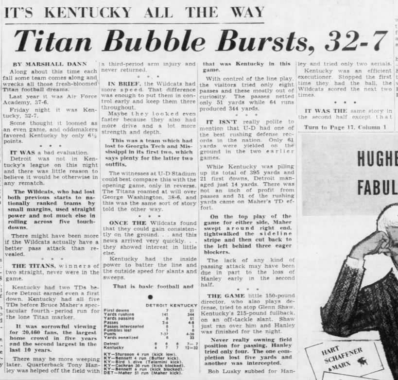 It's Kentucky All the Way: Titan Bubble Bursts, 32-7