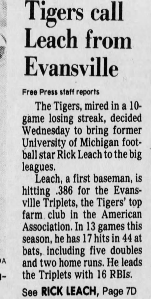Tigers call Leach from Evansville