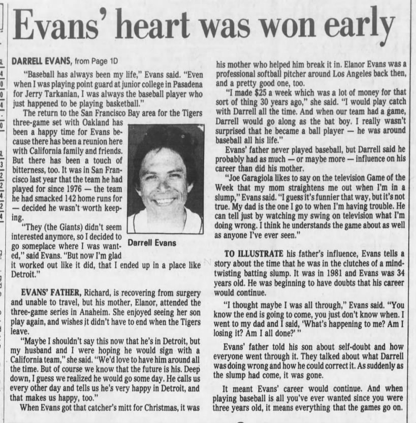 Evans' heart was won early