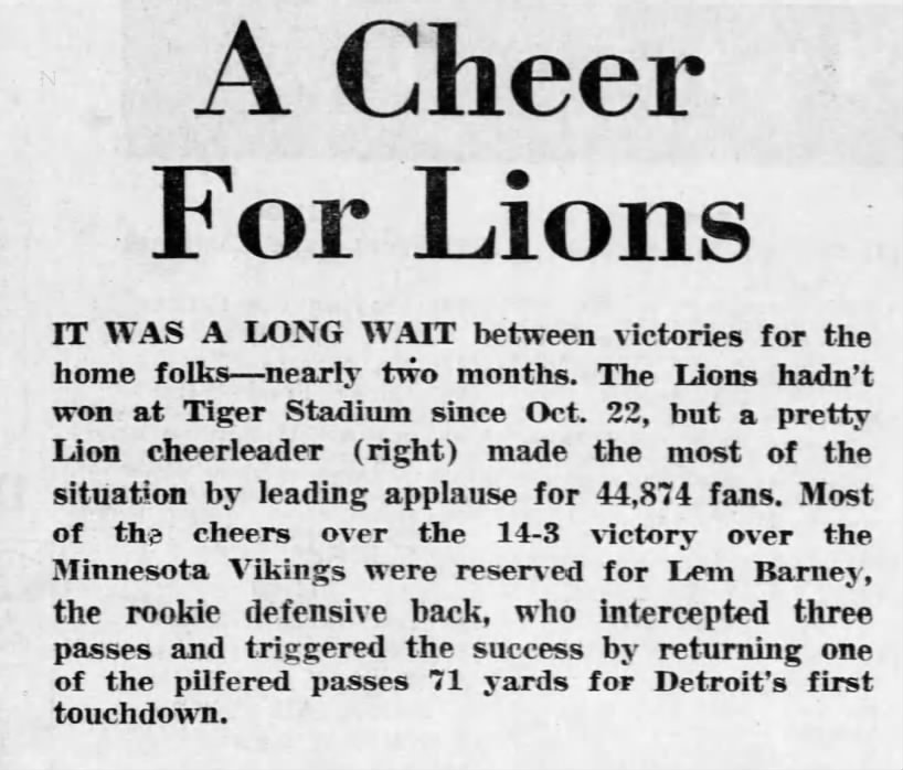 A Cheer For Lions