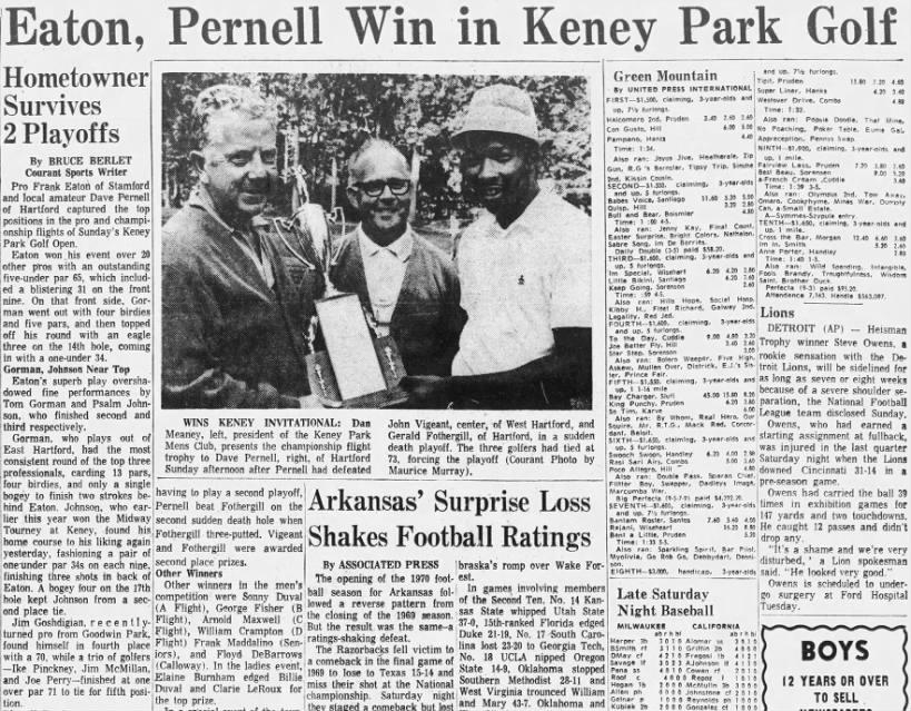 Eaton, Pernell win in Keney Park Golf