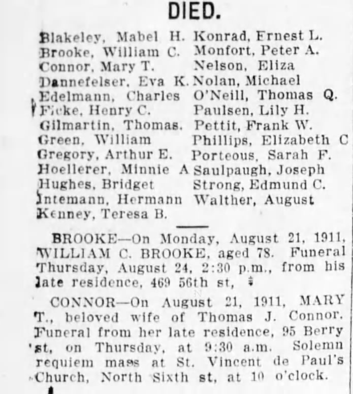 The Brooklyn Daily Eagle (Brooklyn, NY)  23 August 1911 (Wednesday)