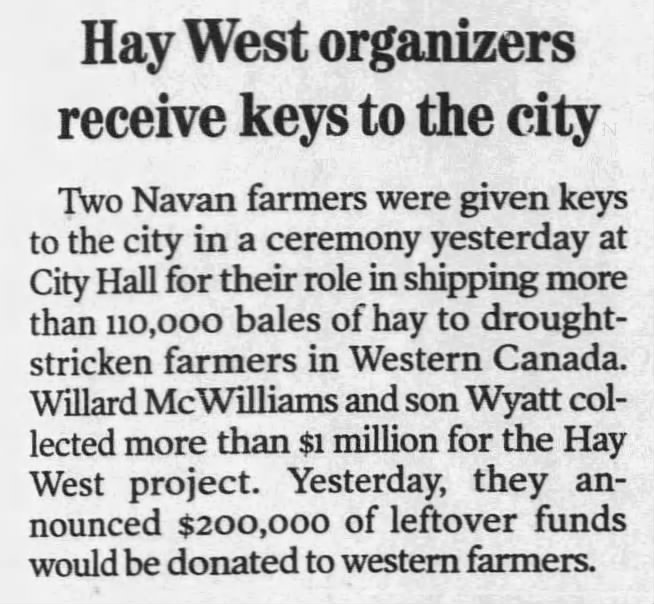 Hay West organizers receive keys to the city