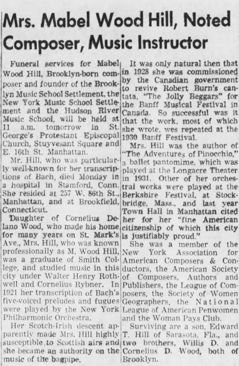 Obituary for Mabel Wood Hill