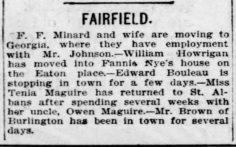 Burlington Free Press 10 March 1903
