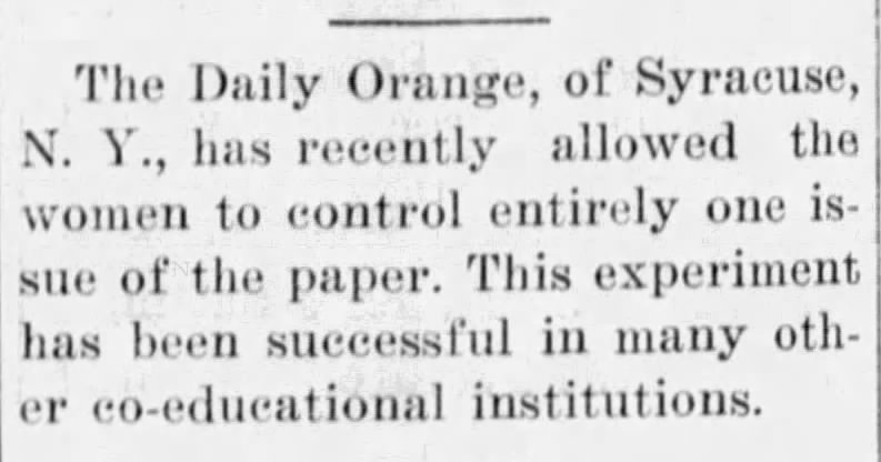 Syracuse University Daily Orange Female Issue