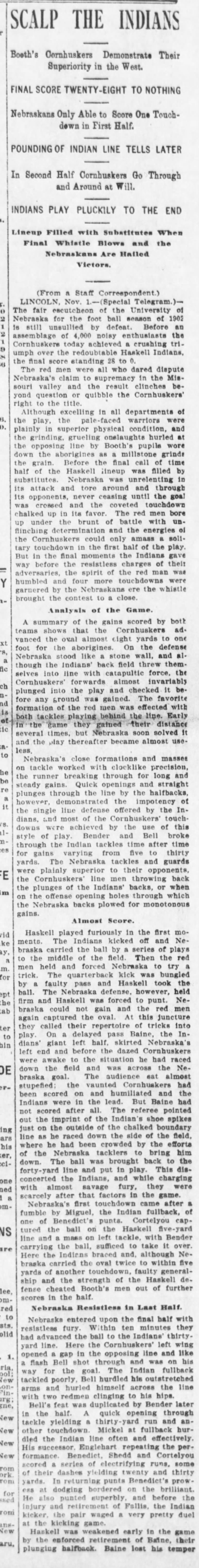 1902 Nebraska-Haskell part 1 Bee