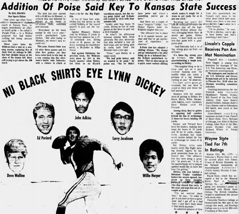 1970 Nebraska-Kansas State pregame