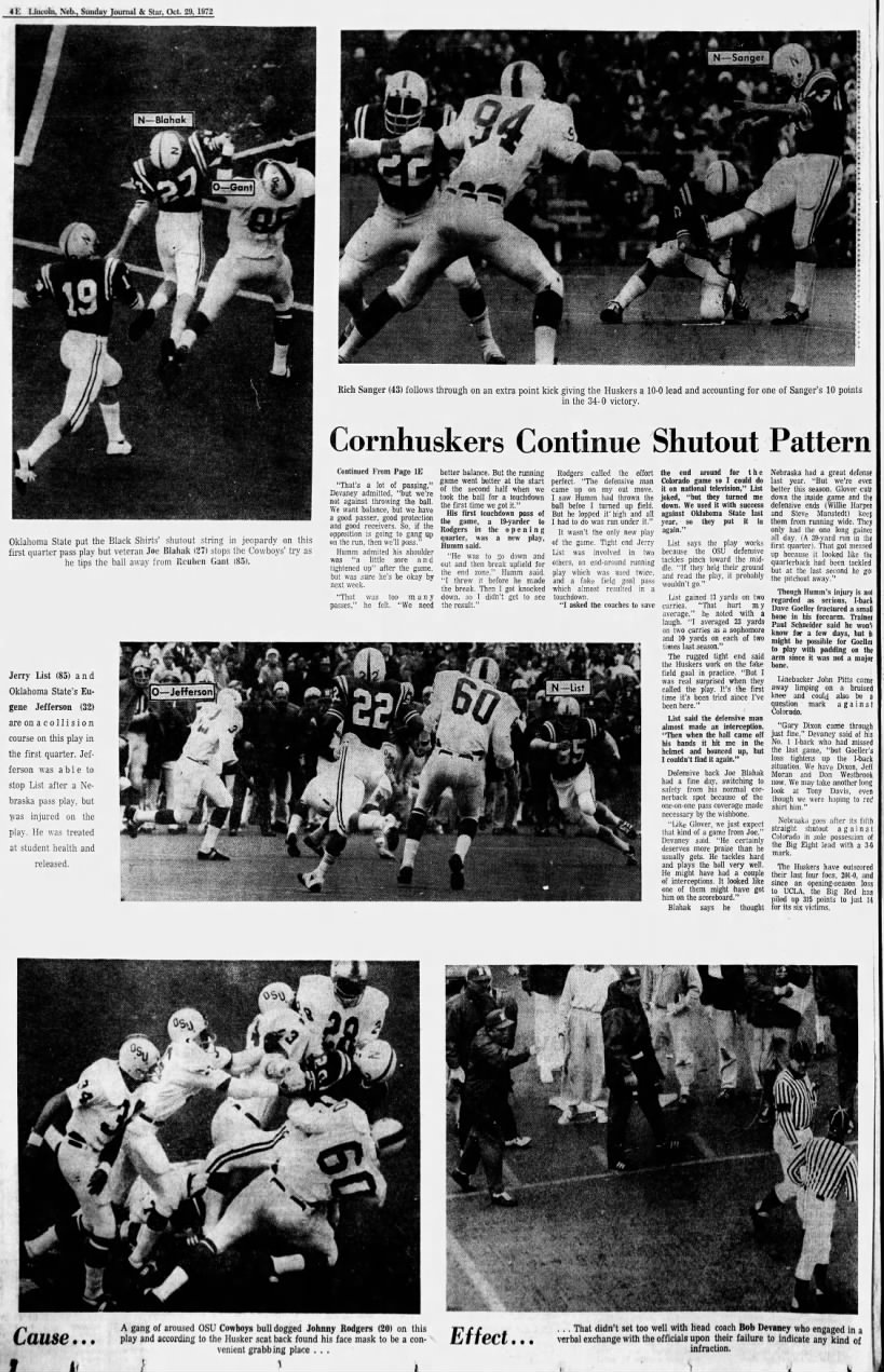 1972 Nebraska-Oklahoma State football LJS3