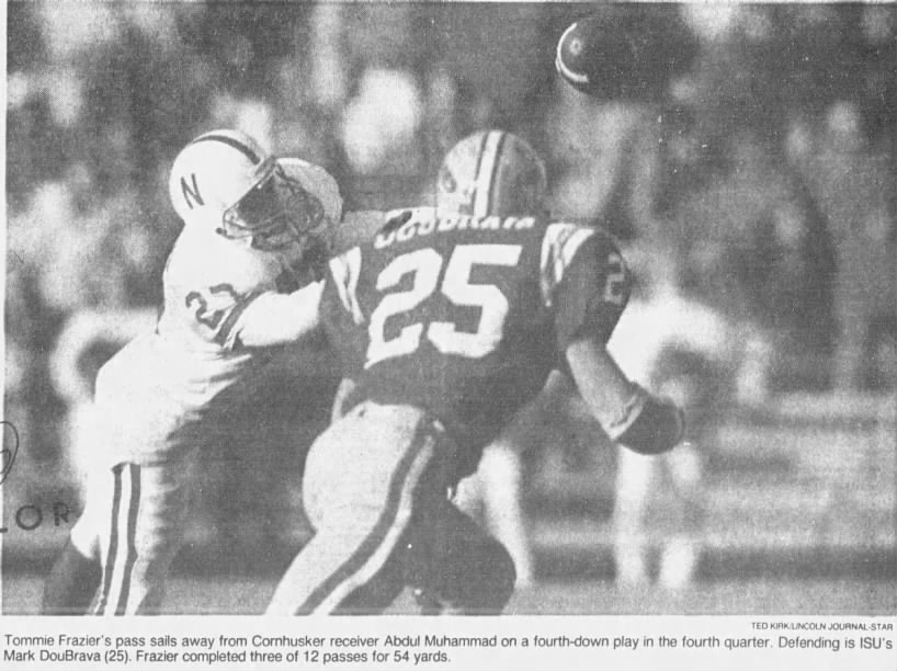 1992 Nebraska-Iowa State football, Abdul Muhammad and Mark DouBrava