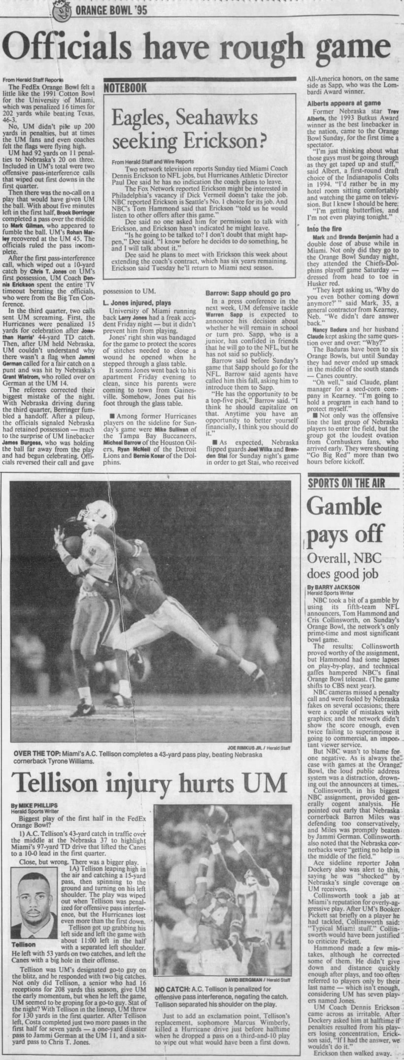 1995 Orange Bowl, Miami Herald 2