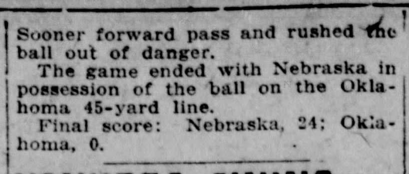 1923 Nebraska-Oklahoma football, part 4