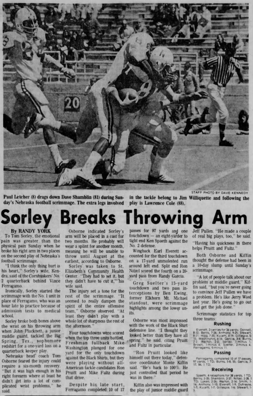 1976 Tom Sorley broken arm